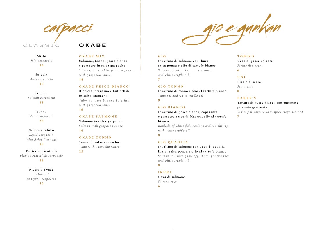 Finger's Restaurant Rome menu 3