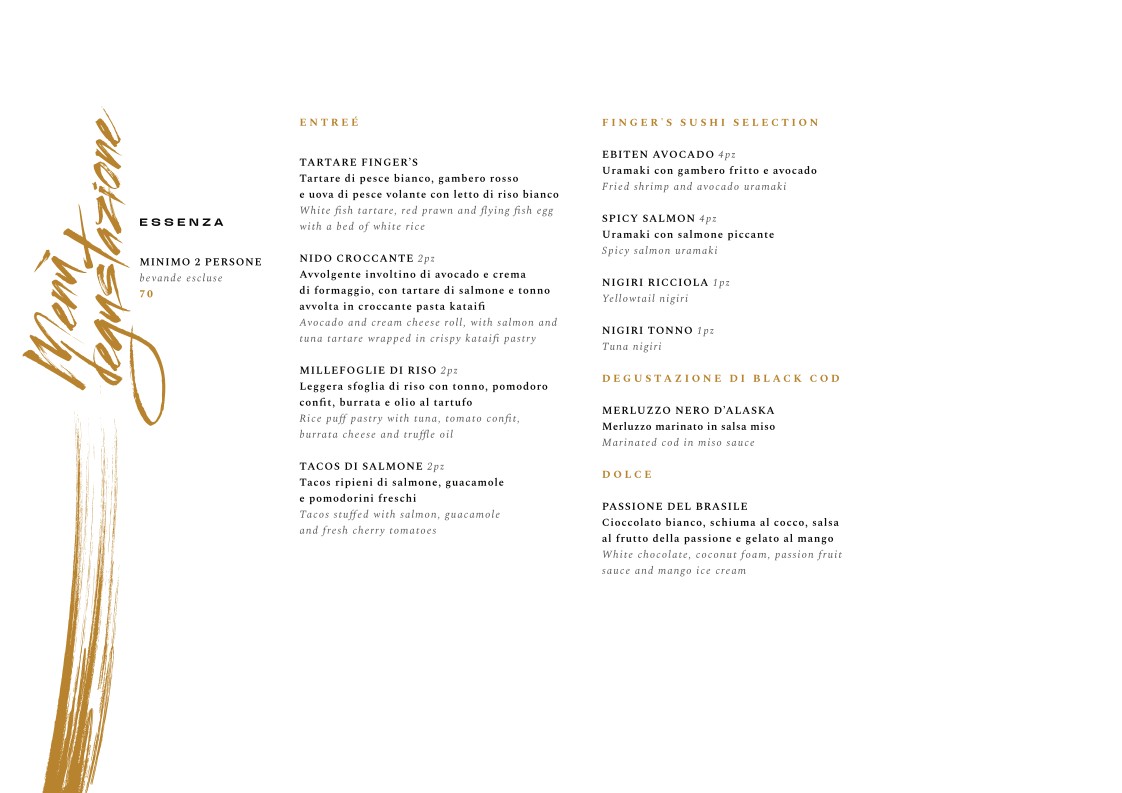 Finger's Restaurant Rome menu 10