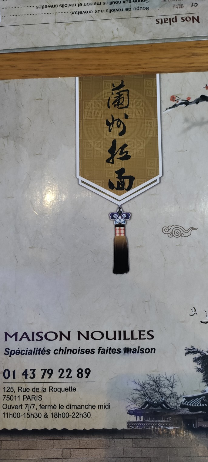 Maison Nouilles menu 1