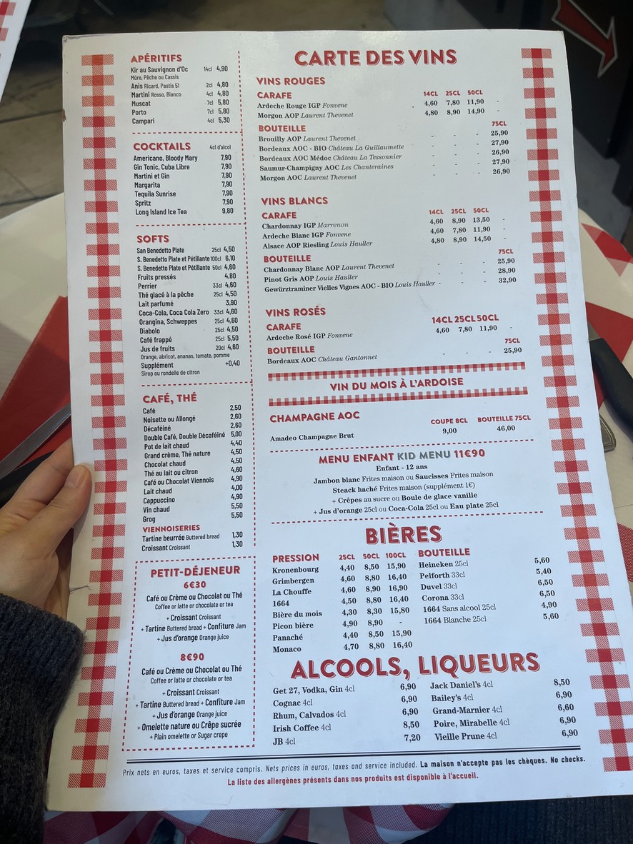 La Ville de Provins menu 2