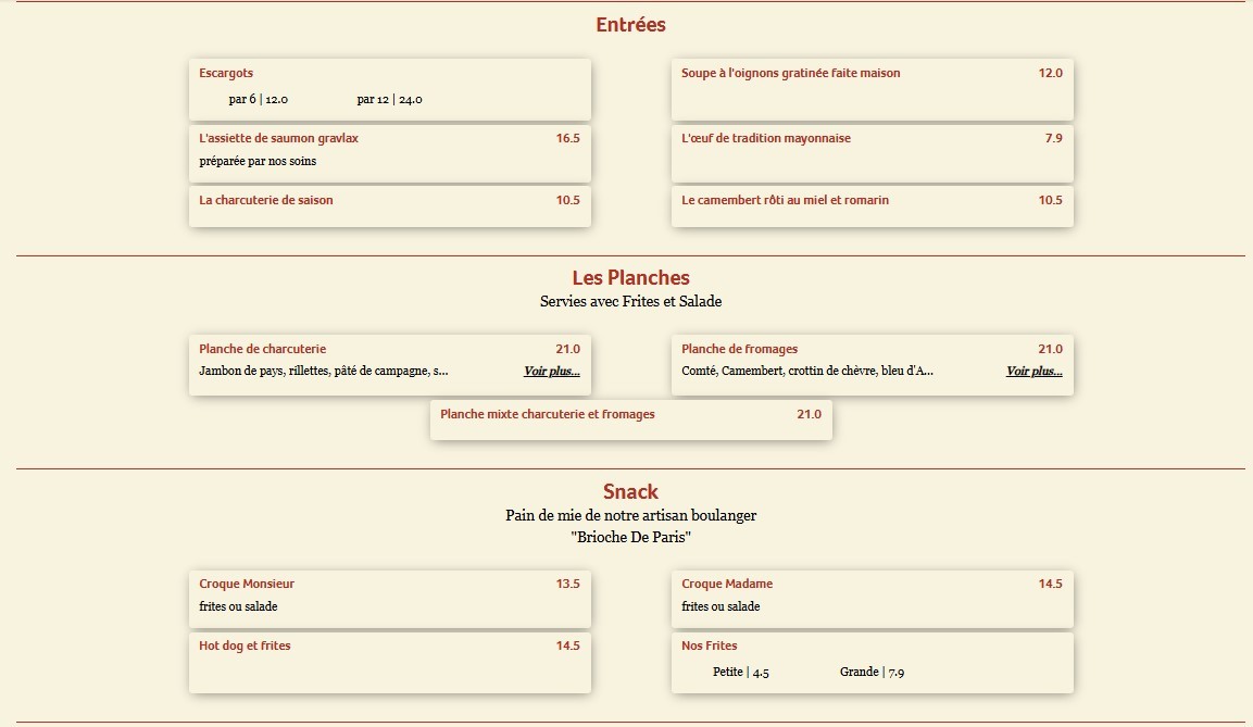 Brasserie Le Terminus Lyon menu 1