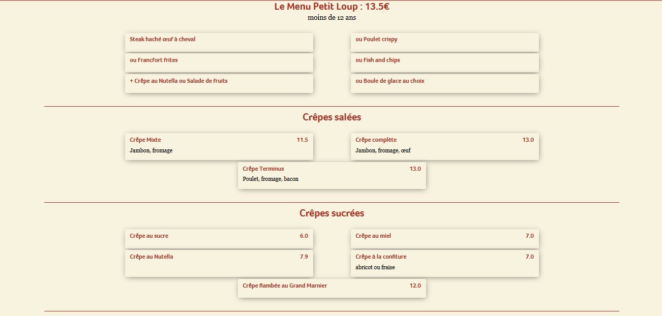 Brasserie Le Terminus Lyon menu 4