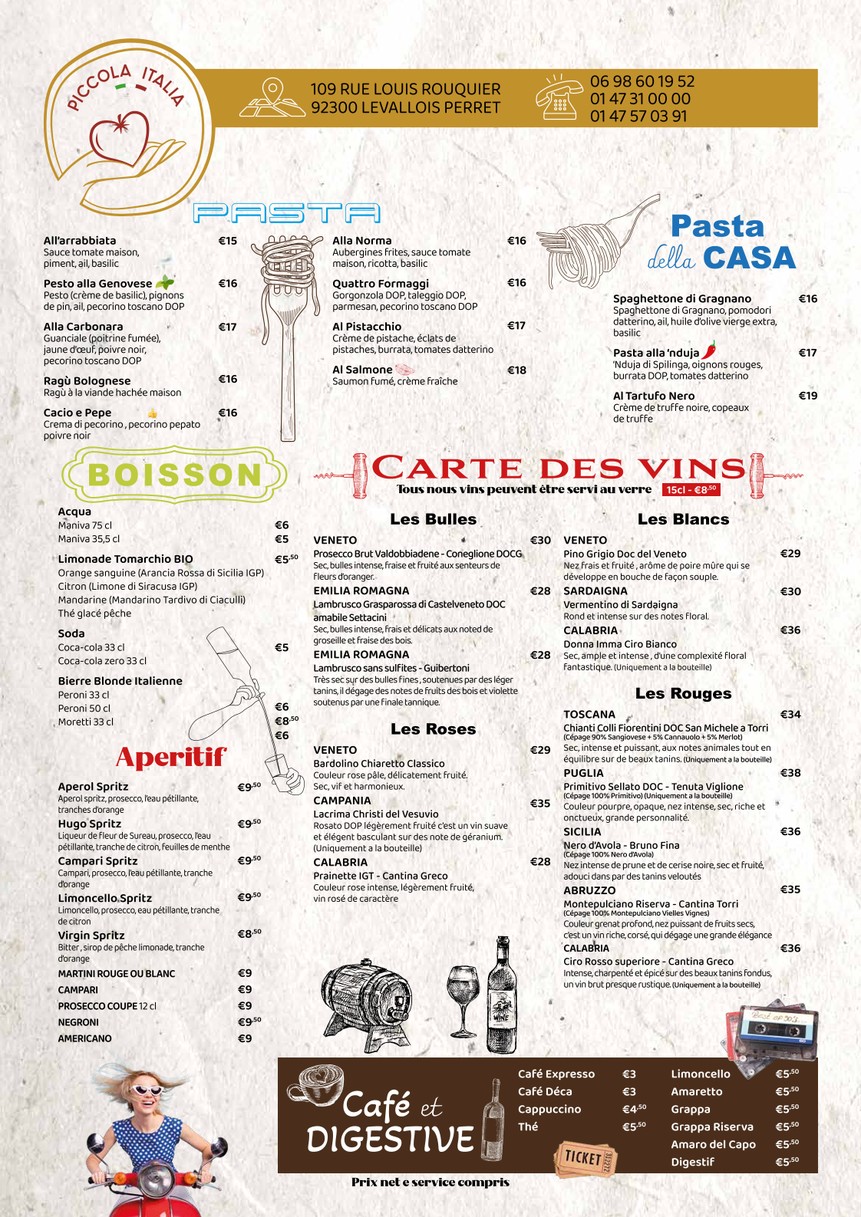 Piccola Italia menu 2