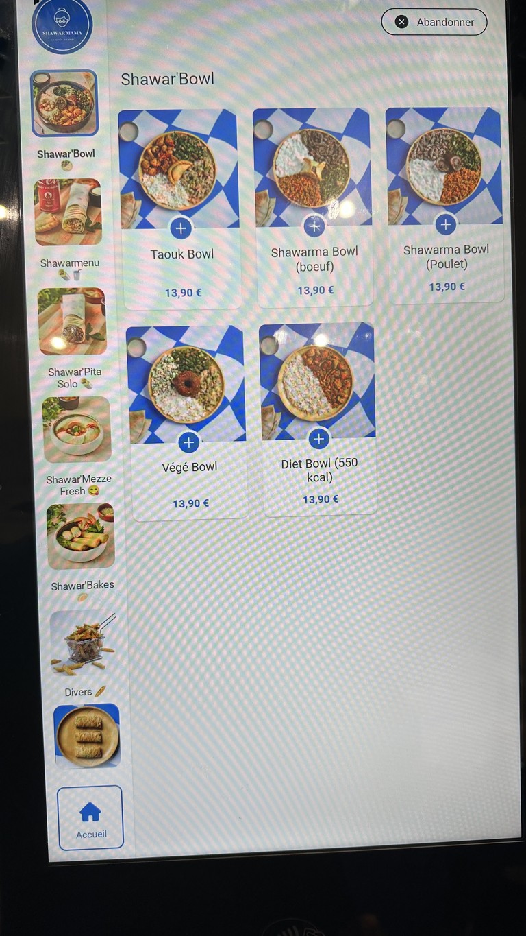 Shawar'Mama - Paris 17 menu 2