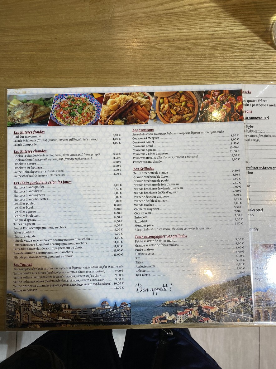 Darna les 4 frères - Algerian Restaurant menu 2