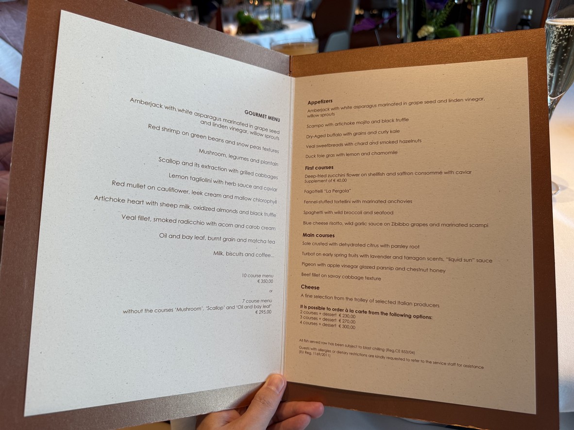 La Pergola menu 2
