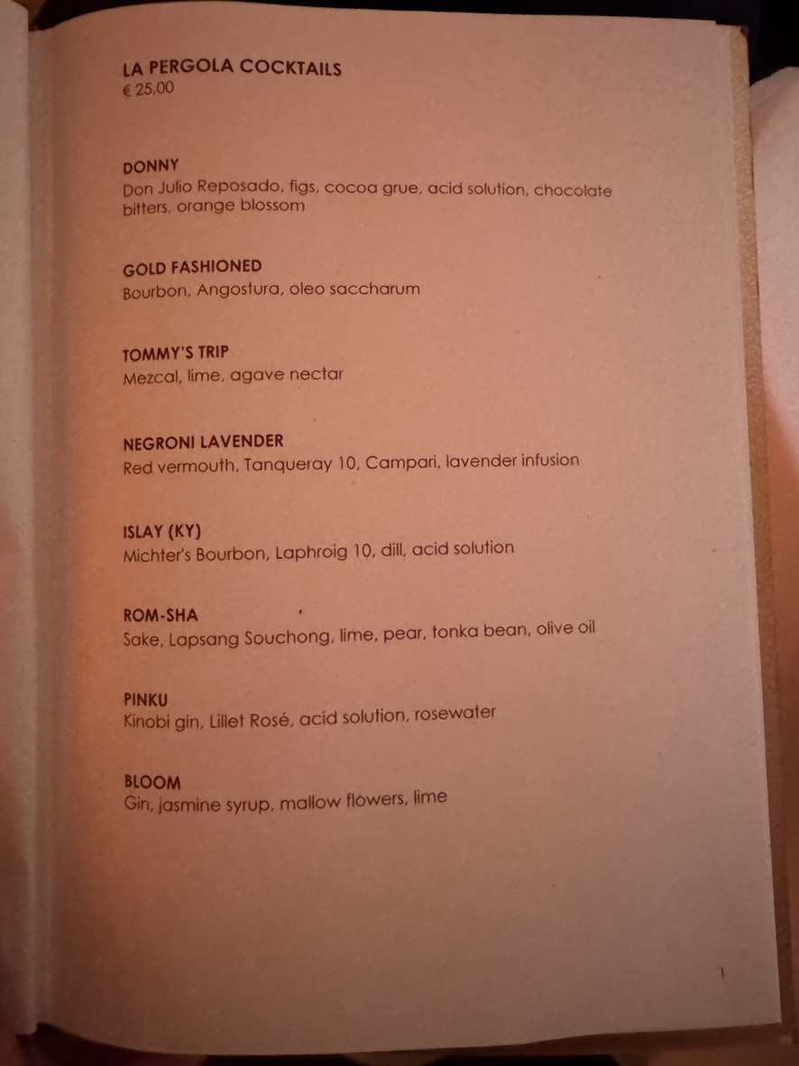 La Pergola menu 3