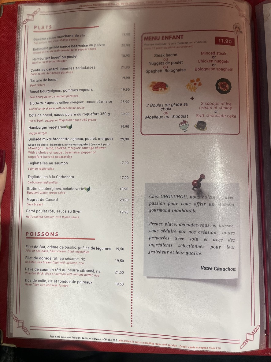 Chouchou menu 3
