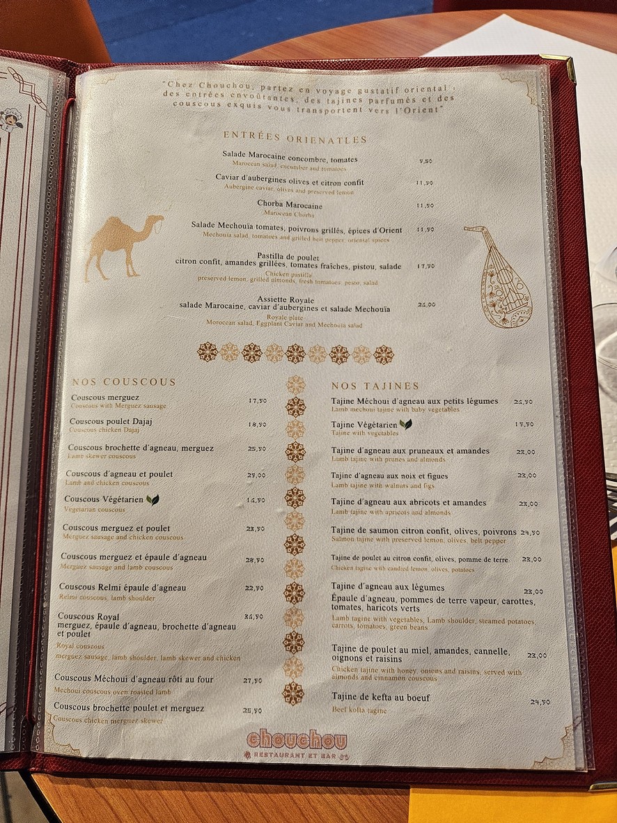Chouchou menu 4