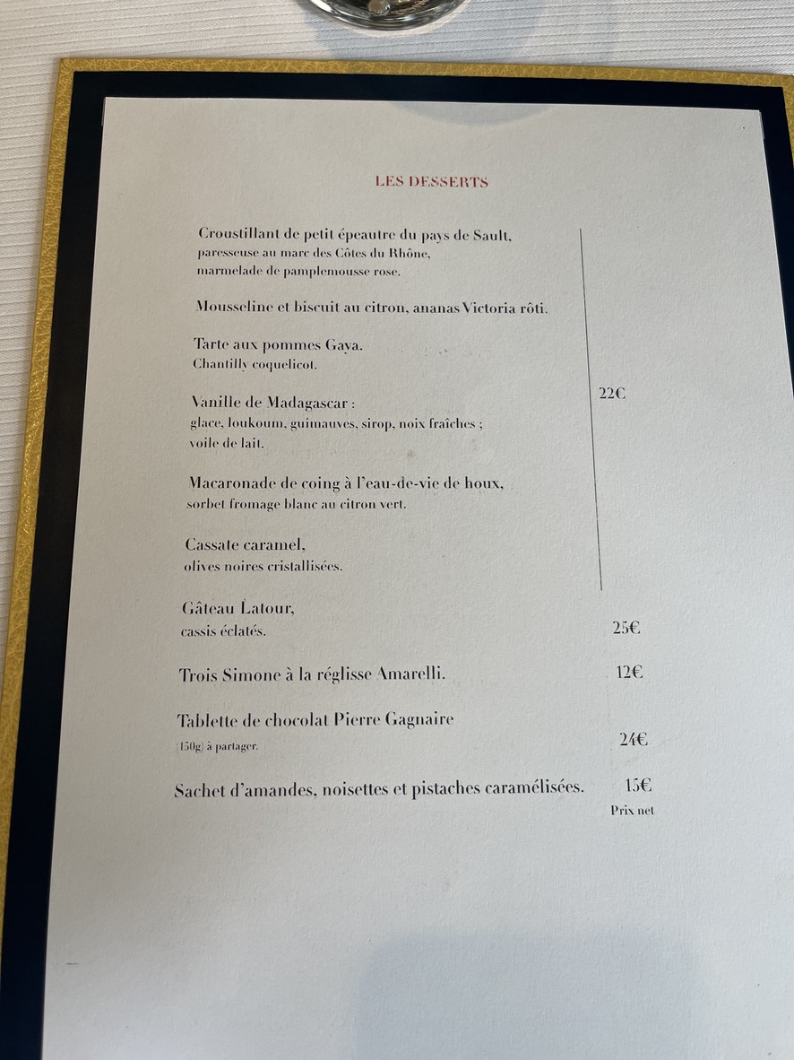 Restaurant Gaya menu 3
