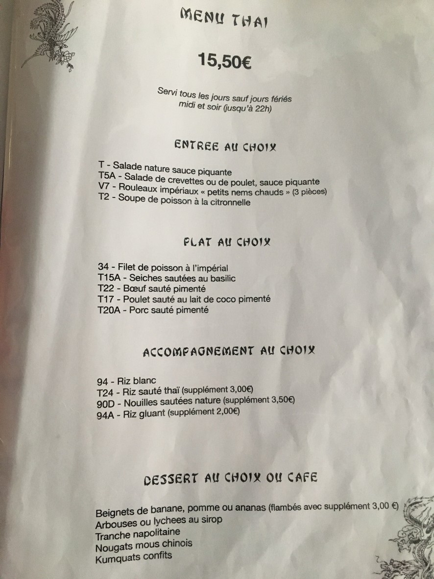 Phou Khet menu 1