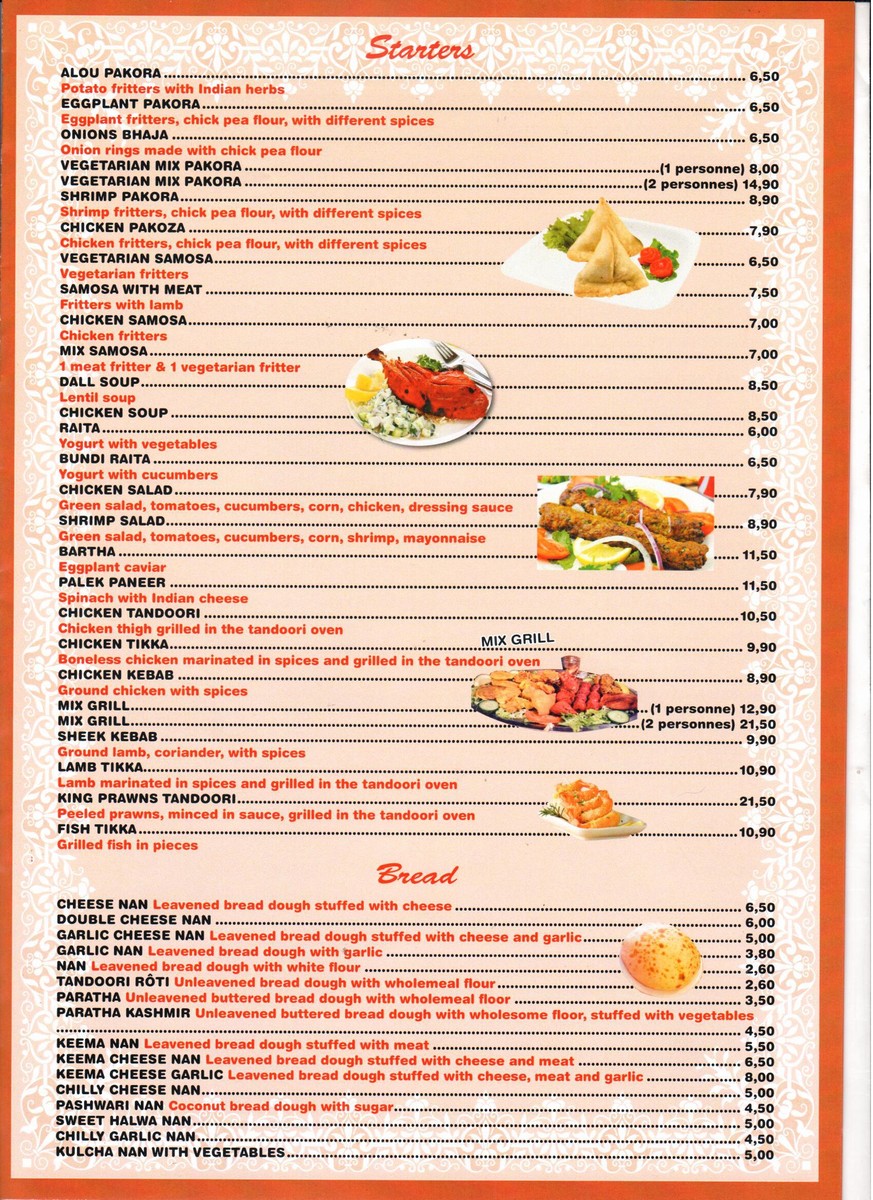 Les Délices Du Kashmir حلال menu 1