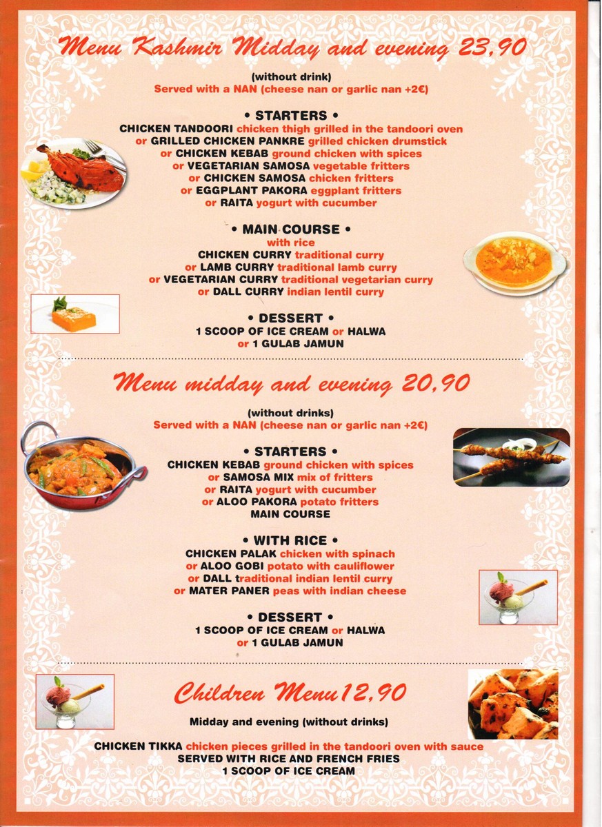Les Délices Du Kashmir حلال menu 3