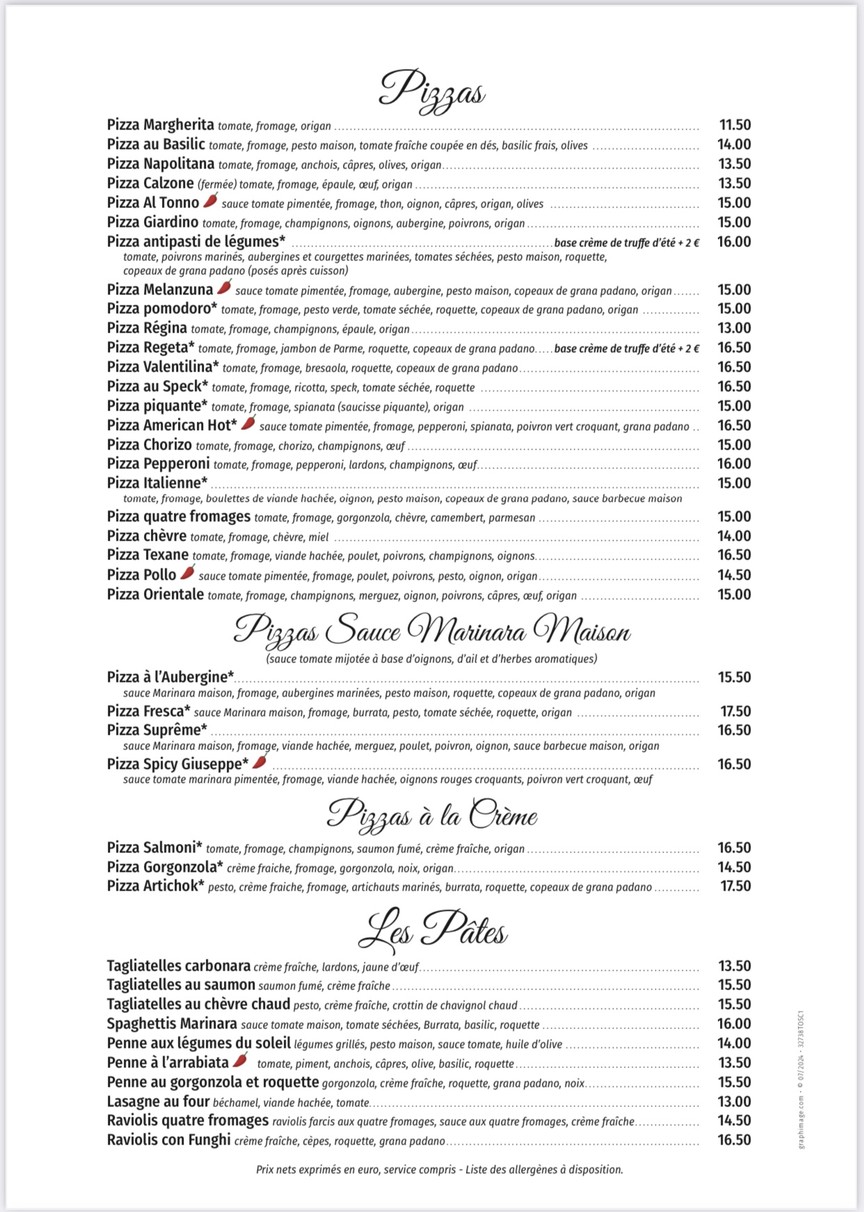La Toscana menu 4