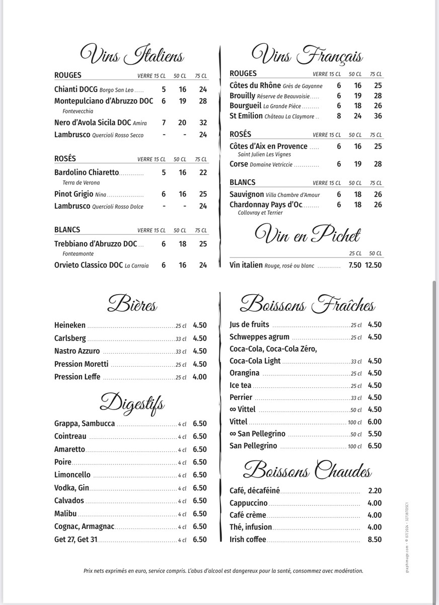 La Toscana menu 5