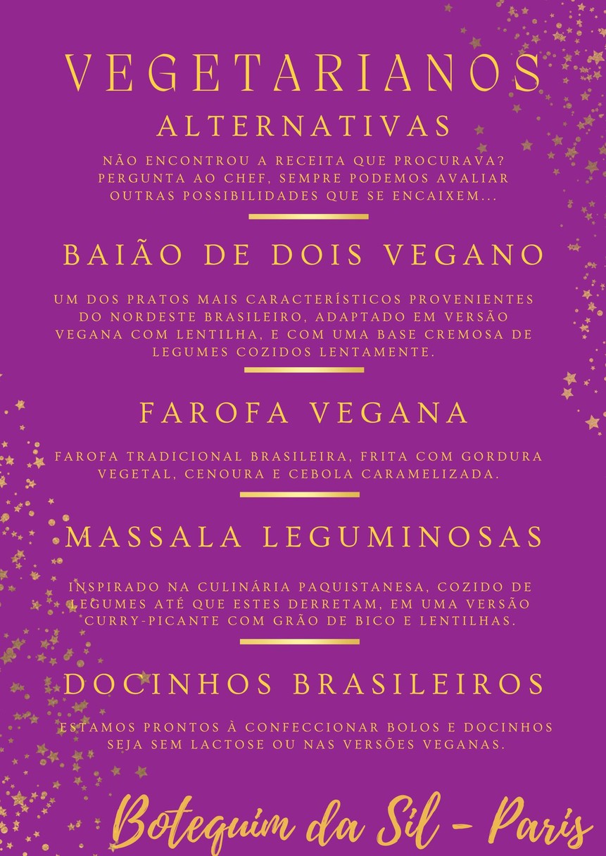 Botequim da Sil - Paris (Traiteur Brésilien, Chef Privé, Cours de Cuisine) menu 4
