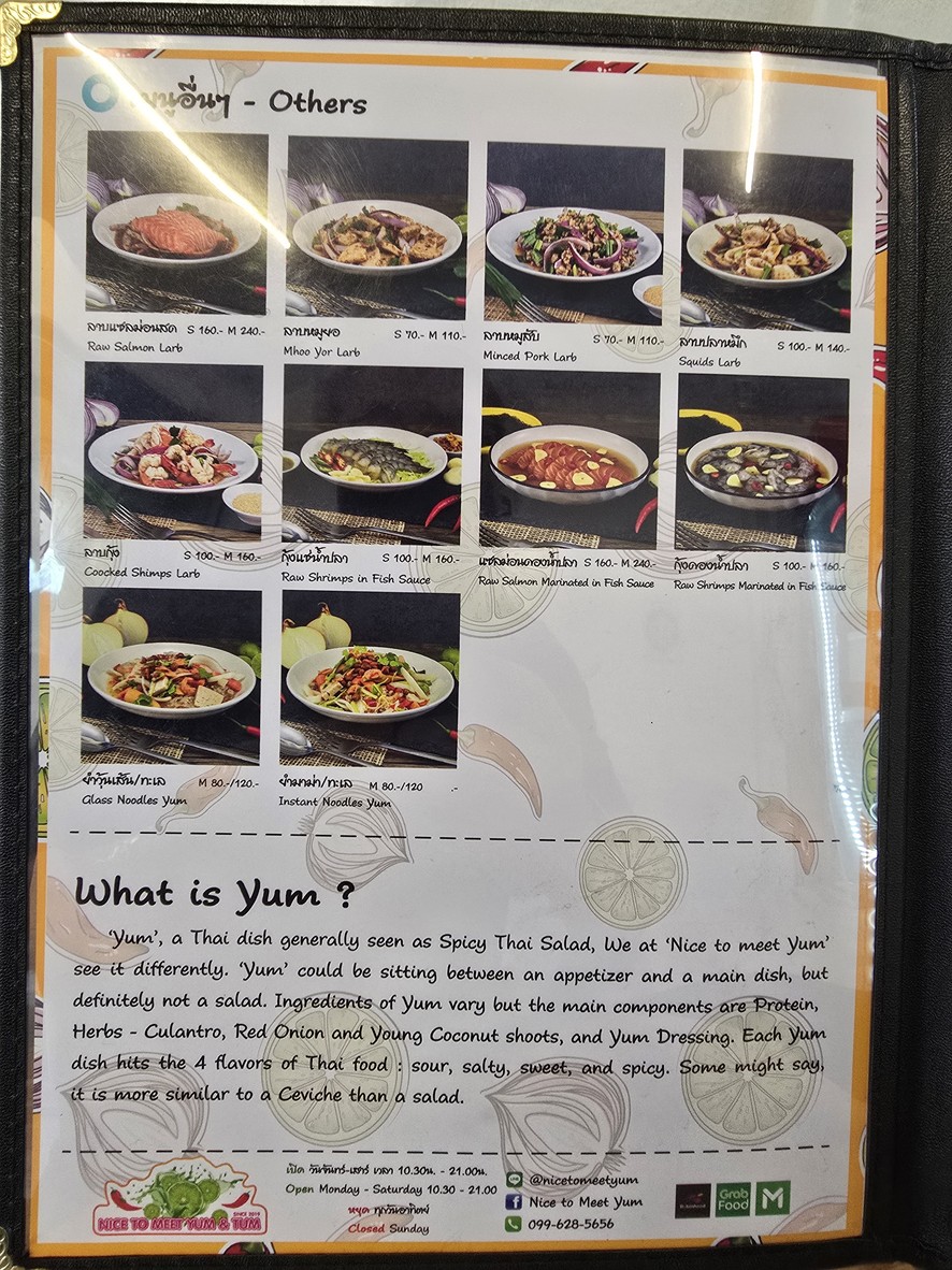 Nice to Meet Yum menu 3