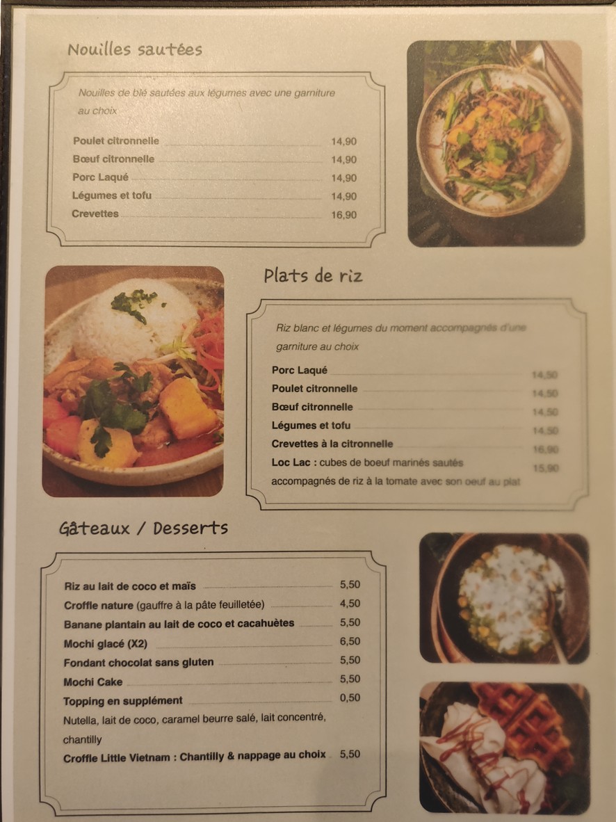 Little Vietnam menu 3