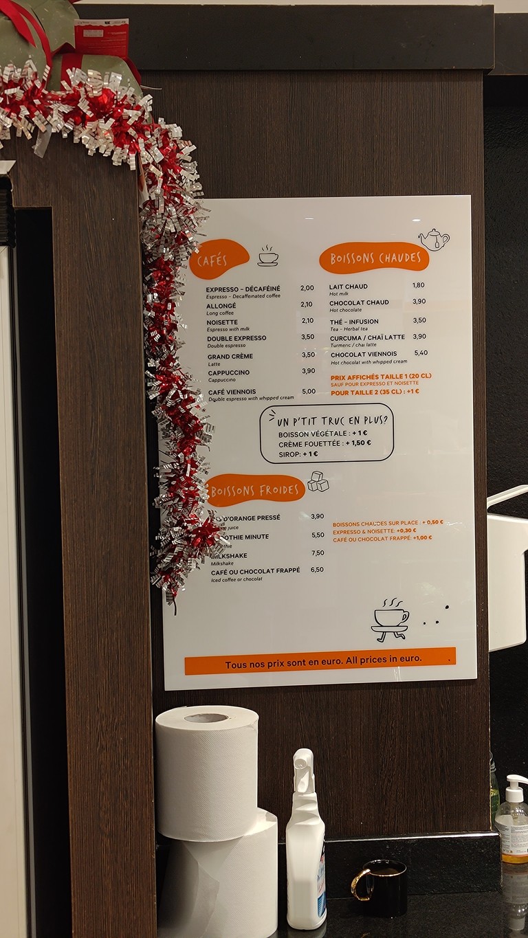 Boulangerie Eric Kayser - Commerce menu 1