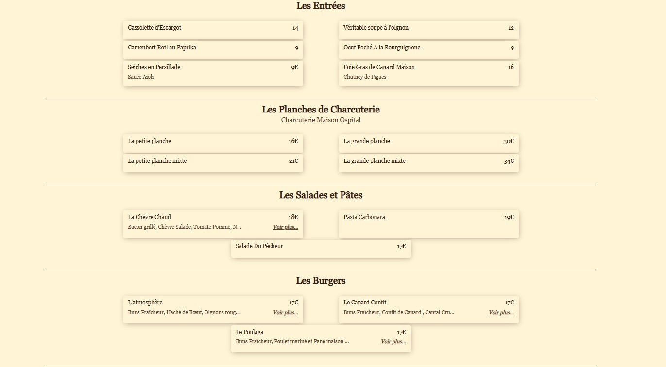 L'Atmosphère menu 1