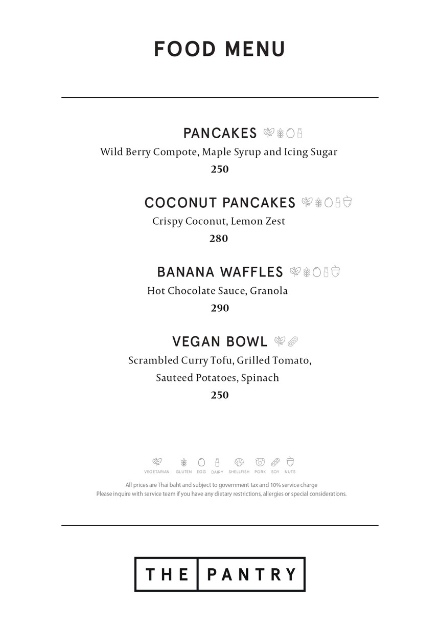 The Pantry by Avani+ Riverside Bangkok menu 2