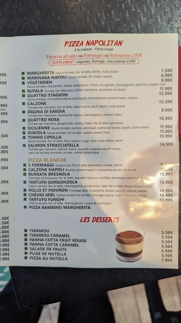 Pasta Presto Fontenay menu 6