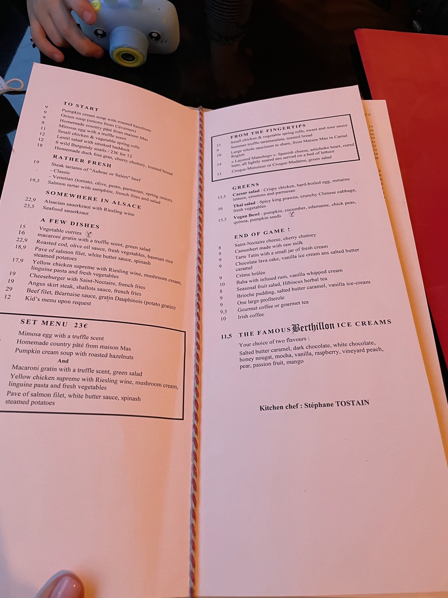 Le Zimmer menu 2