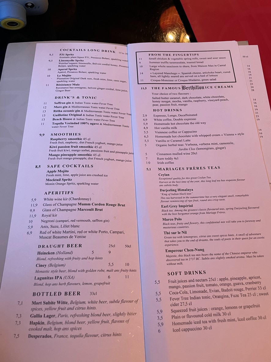 Le Zimmer menu 3