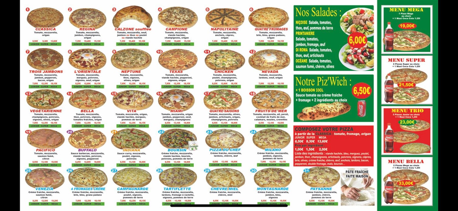Bella Vita Pizza menu 1