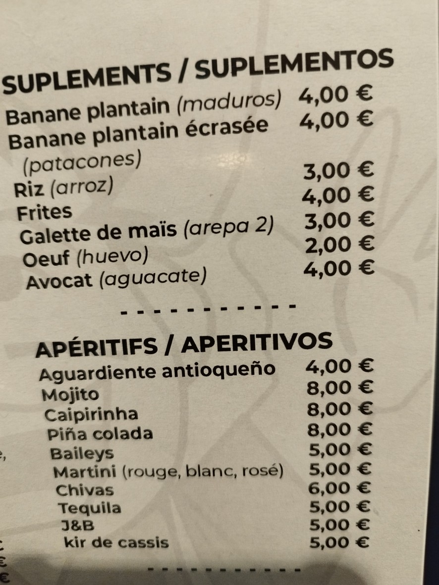 El Cafetal menu 5