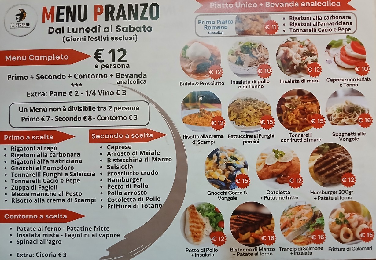 Ristorante Le streghe menu 1