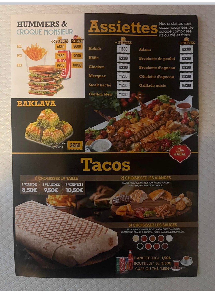 L' Anatolie menu 2