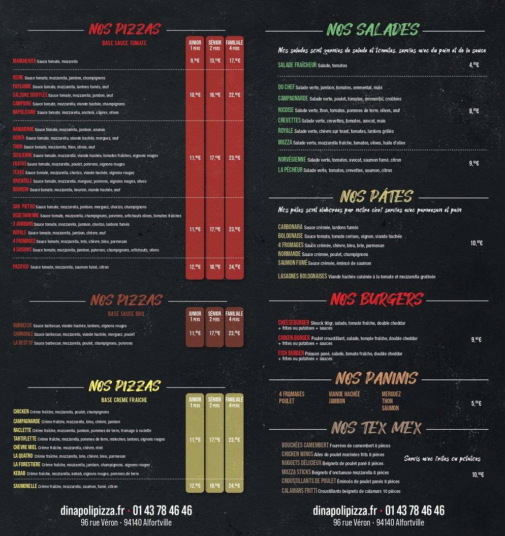 Di Napoli Pizza menu 2