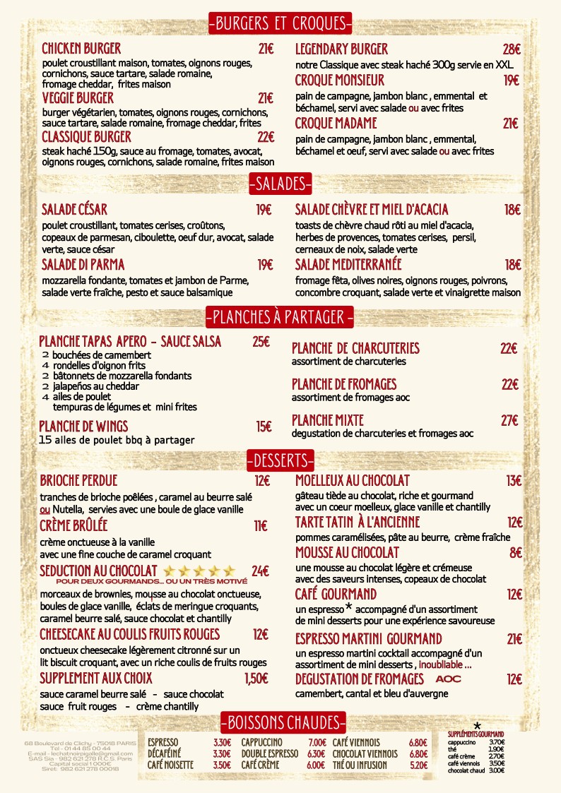 Restaurante Le Chat Noir menu 3