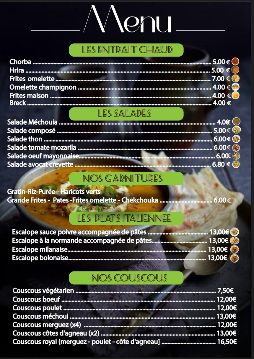 restaurant Gouraya menu 1