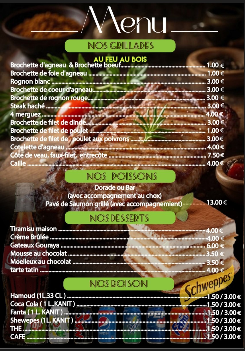 restaurant Gouraya menu 3