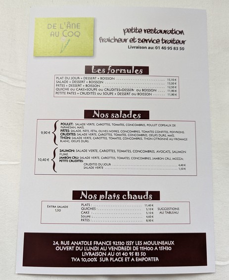 De l'Âne au Coq