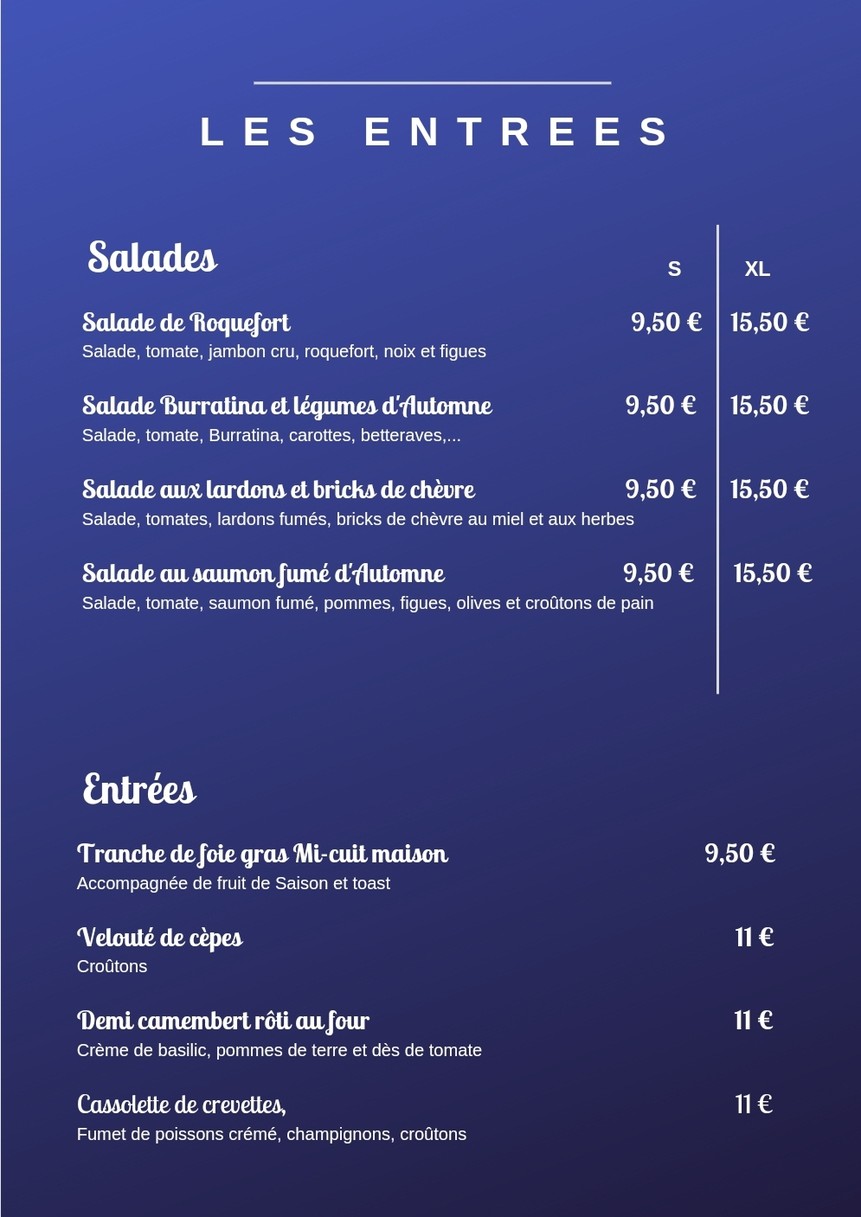 C&C's Restaurant menu 1