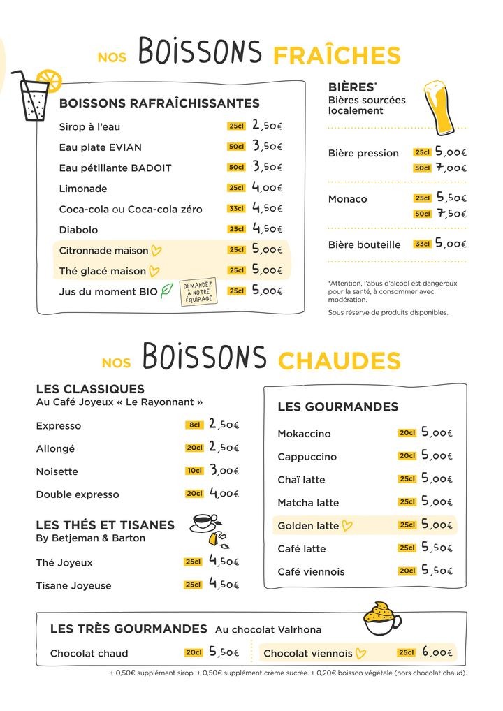 Café Joyeux menu 2