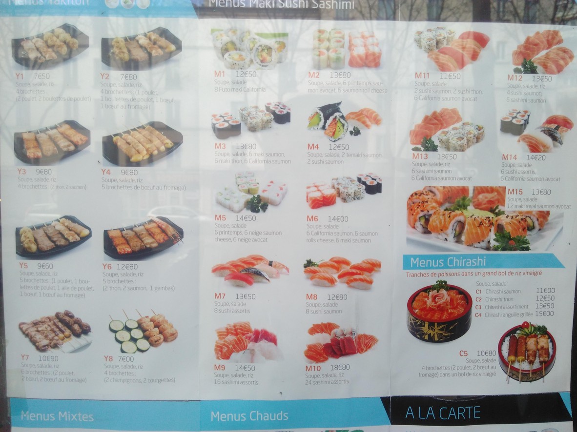 ASIA Food menu 2