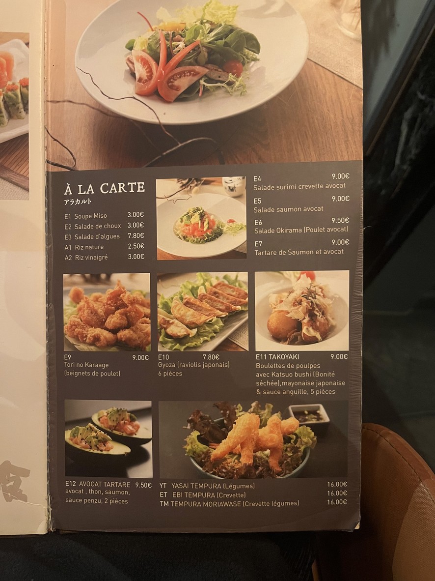 Okirama menu 1