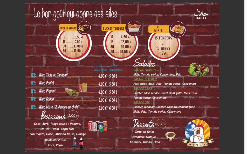 Only the fried chicken menu 2