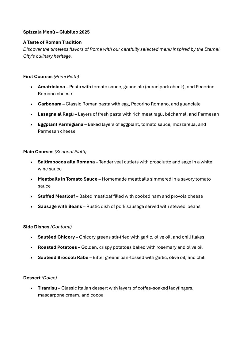 Spizzala menu 2