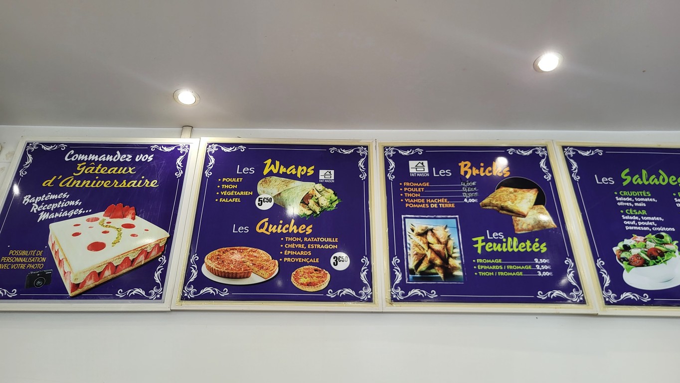 Le jardin de Jasmine menu 1