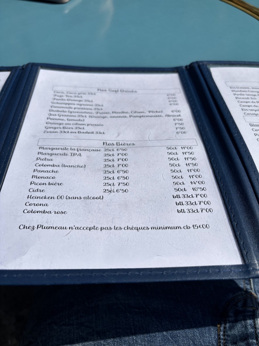 Chez Plumeau menu 6