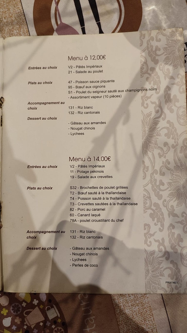 Auberge du Bonheur menu 4