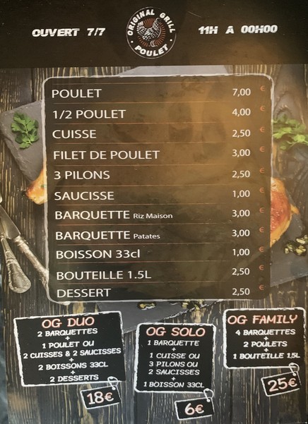 Original Grill Poulet