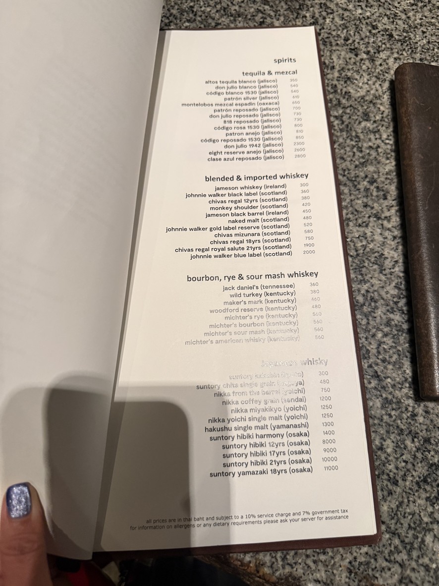 Zuma Bangkok menu 5