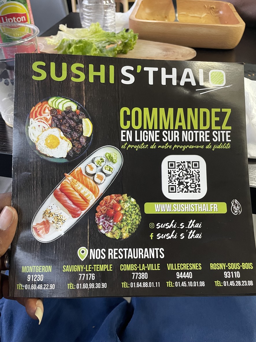 SUSHI S'THAI menu 1