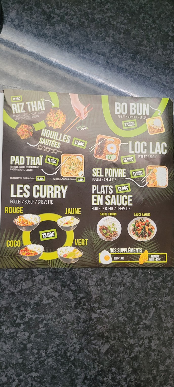 SUSHI S'THAI menu 3